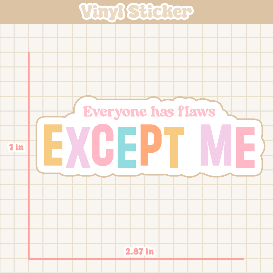 Everyone Has Flaws Except Me | Sticker