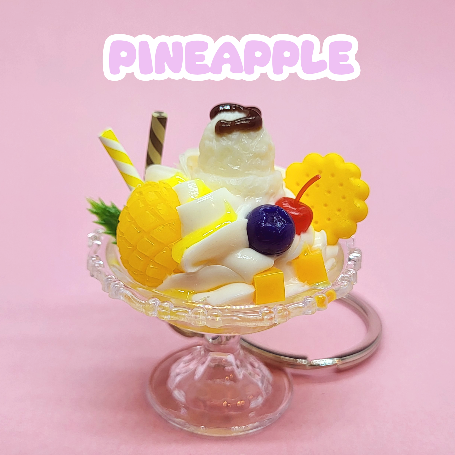 Yummy Creamy Sundae Keychain